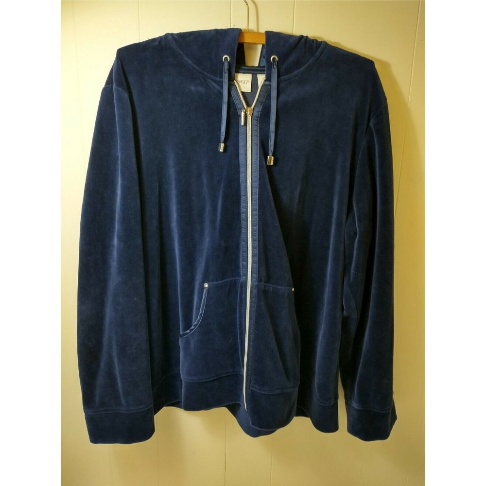 Zenergy by Chico's Women's Blue Full Zip Jacket